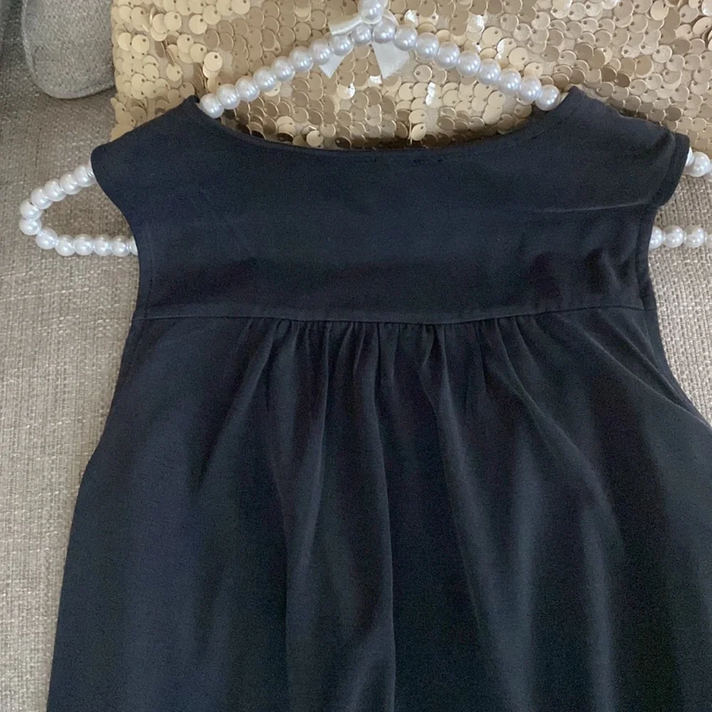 Banana Republic Sandwash Wrap Top Black Size S